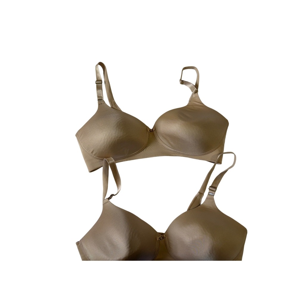 (2) Vanity Fair Beauty Back Wirefree Full Figure Bra 72345 Tan Nude‎ 36D